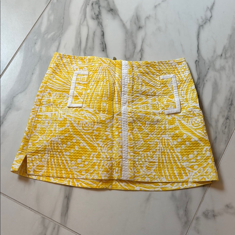 Lilly Pulitzer Yellow Patterned Skort